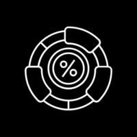 Ratio Line Inverted Icon vector