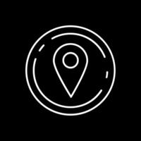 Location Line Inverted Icon vector