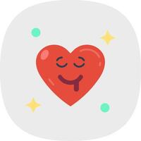 Drooling Flat Curve Icon vector