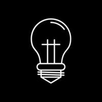 Bulb Line Inverted Icon vector