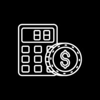 Calculator Line Inverted Icon vector