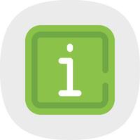 Info Flat Curve Icon vector