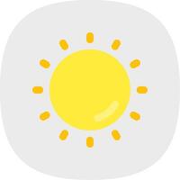 Sun Flat Curve Icon vector