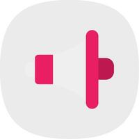 Speaker Flat Curve Icon vector