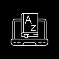 Dictionary Line Inverted Icon vector