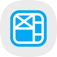 Layout Flat Curve Icon vector