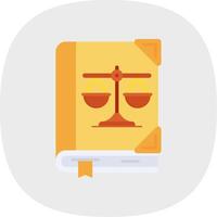 Law Flat Curve Icon vector