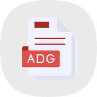 Adg Flat Curve Icon vector