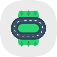 límite plano curva icono vector