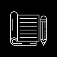 Notebook Line Inverted Icon vector