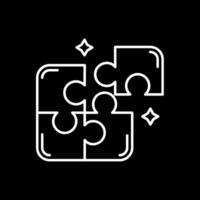 Puzzle Line Inverted Icon vector