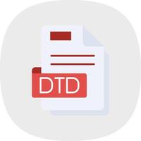 Dtd Flat Curve Icon vector