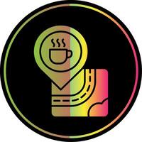 Coffee Glyph Due Color Icon vector