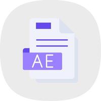 Ae Flat Curve Icon vector