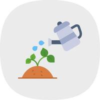 Watering Flat Curve Icon vector