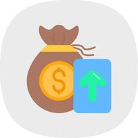 Profits Flat Curve Icon vector