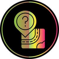 Question Glyph Due Color Icon vector