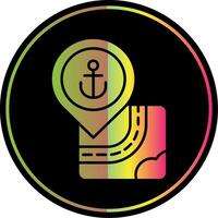 Port Glyph Due Color Icon vector