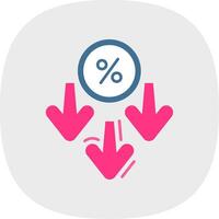 Discount Flat Curve Icon vector