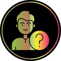 Question Glyph Due Color Icon vector