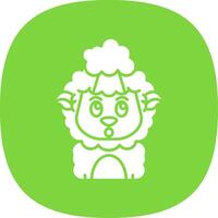 Exploding Glyph Curve Icon vector
