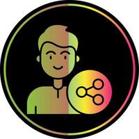 Share Glyph Due Color Icon vector