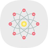 Atom Flat Curve Icon vector