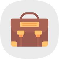 Briefcase Flat Curve Icon vector