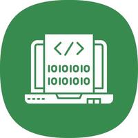 Code Glyph Curve Icon vector