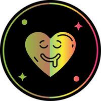Drooling Glyph Due Color Icon vector