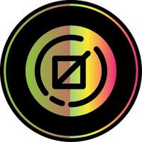 Crop Glyph Due Color Icon vector
