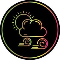 Weather Line Gradient Due Color Icon vector