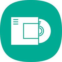 Disc Glyph Curve Icon vector