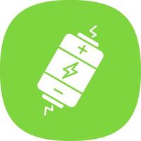 Electric Glyph Curve Icon vector