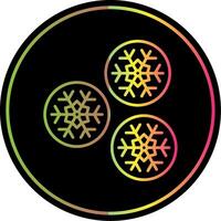 Snowball Line Gradient Due Color Icon vector