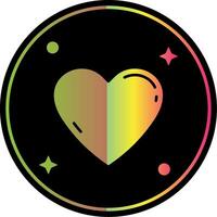 Heart Glyph Due Color Icon vector