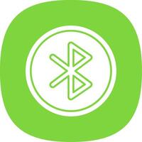 Bluetooth Glyph Curve Icon vector