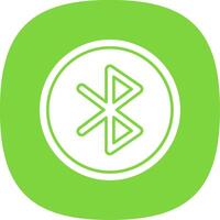 Bluetooth Glyph Curve Icon vector