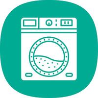 Laundry Glyph Curve Icon vector