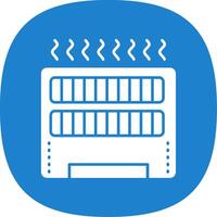 Heater Glyph Curve Icon vector