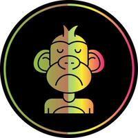 Sad Glyph Due Color Icon vector