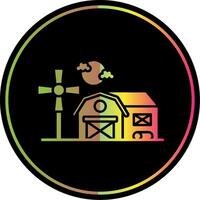 Barn Glyph Due Color Icon vector