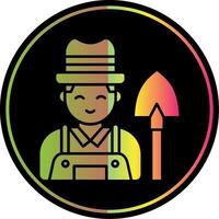 Farmer Glyph Due Color Icon vector