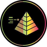 Piramid Glyph Due Color Icon vector