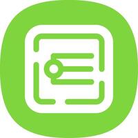 Endpoint Glyph Curve Icon vector