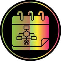 Calender Glyph Due Color Icon vector