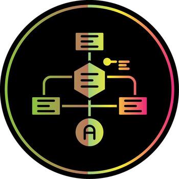 Flowchart Glyph Due Color Icon vector