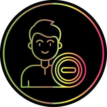 Stop Line Gradient Due Color Icon vector