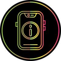 Info Line Gradient Due Color Icon vector