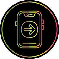 Forward Line Gradient Due Color Icon vector